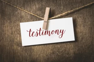 SHARE YOUR TESTIMONY